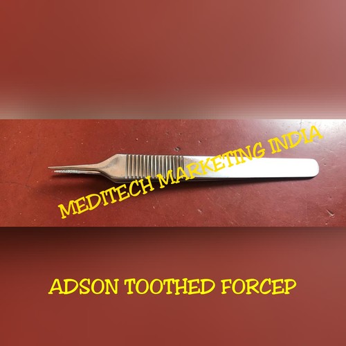 Adson Forcep Non Toothed - Steel, 5" & 6" Sizes | Reusable, Manual Operation, Basic Surgical Instrument, Ideal for Hospital Use