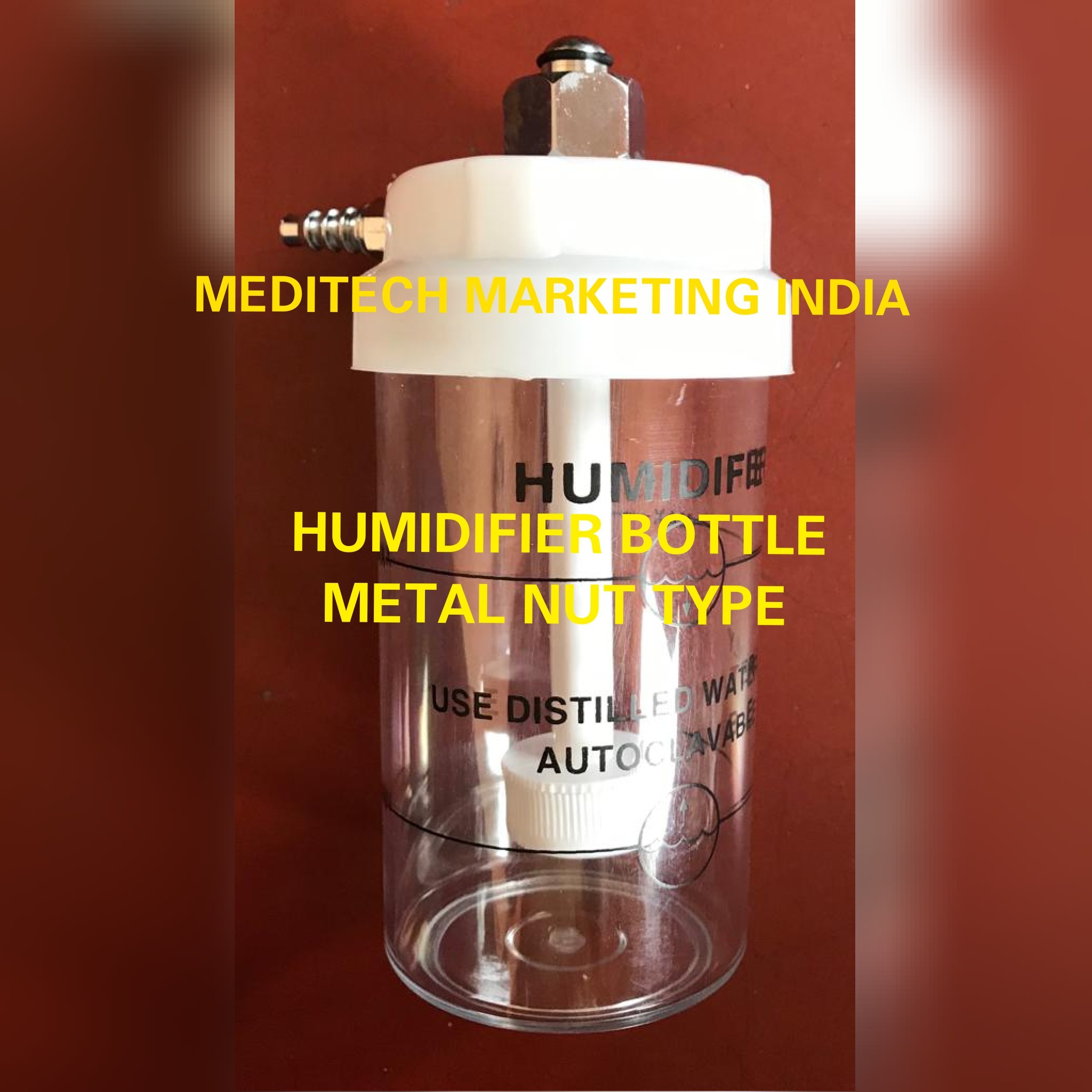 Humidifier Bottle - Poly Carbonate, 200ml Screw Type | Designed For Hospital Use, White Color, Weighs 200 Grams, Ideal For Bulk Application