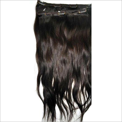 Clip In Hair Extensions - Human Hair, Various Lengths | Black Color, Tangle-Free & Lice Resistant, Multiple Clips