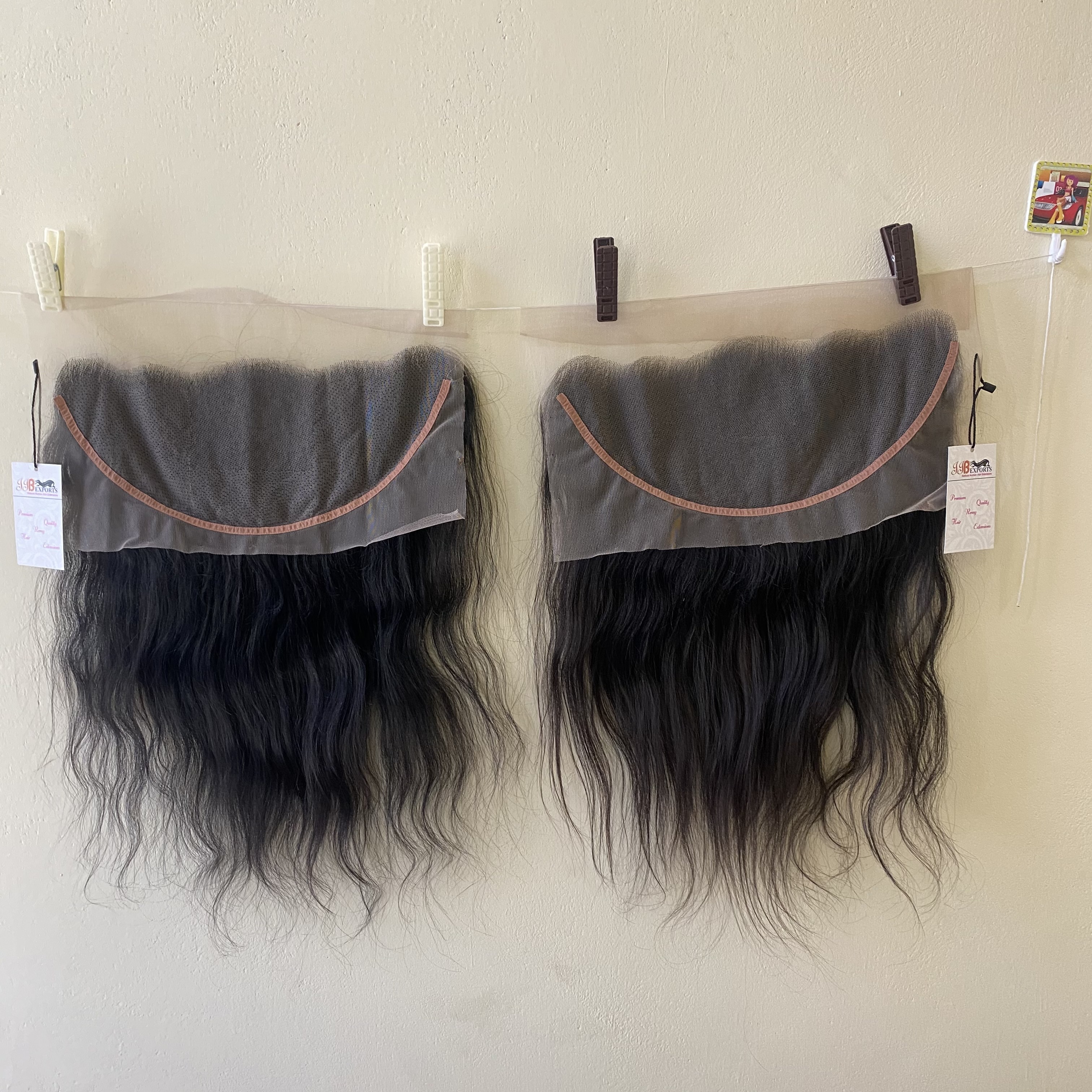 Wholesale Price 13x4 13x6 Lace Frontal Indian Human Virgin Remy Wavy/straight Hair - Color: Natural Black