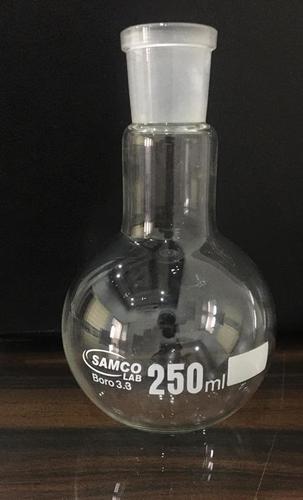 FLASKS, BOILING, ROUND BOTTOM, SHORT NECK, WITH INTERCHANGEABLE JOINT