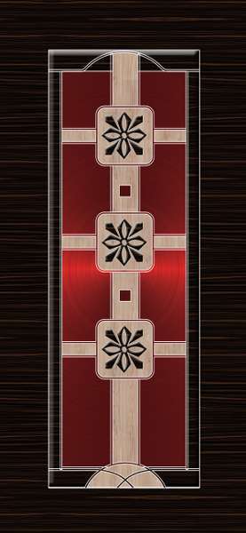 Decorative Door Print Paper - Decorative Paper, 39x84 Cm, Brown & Green Colors | Stylish Prints, Environment Friendly, Waterproof Finish