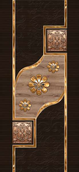 Decorative Door Print Paper - Decorative Paper, 39x84 Cm, Brown & Green Colors | Stylish Prints, Environment Friendly, Waterproof Finish