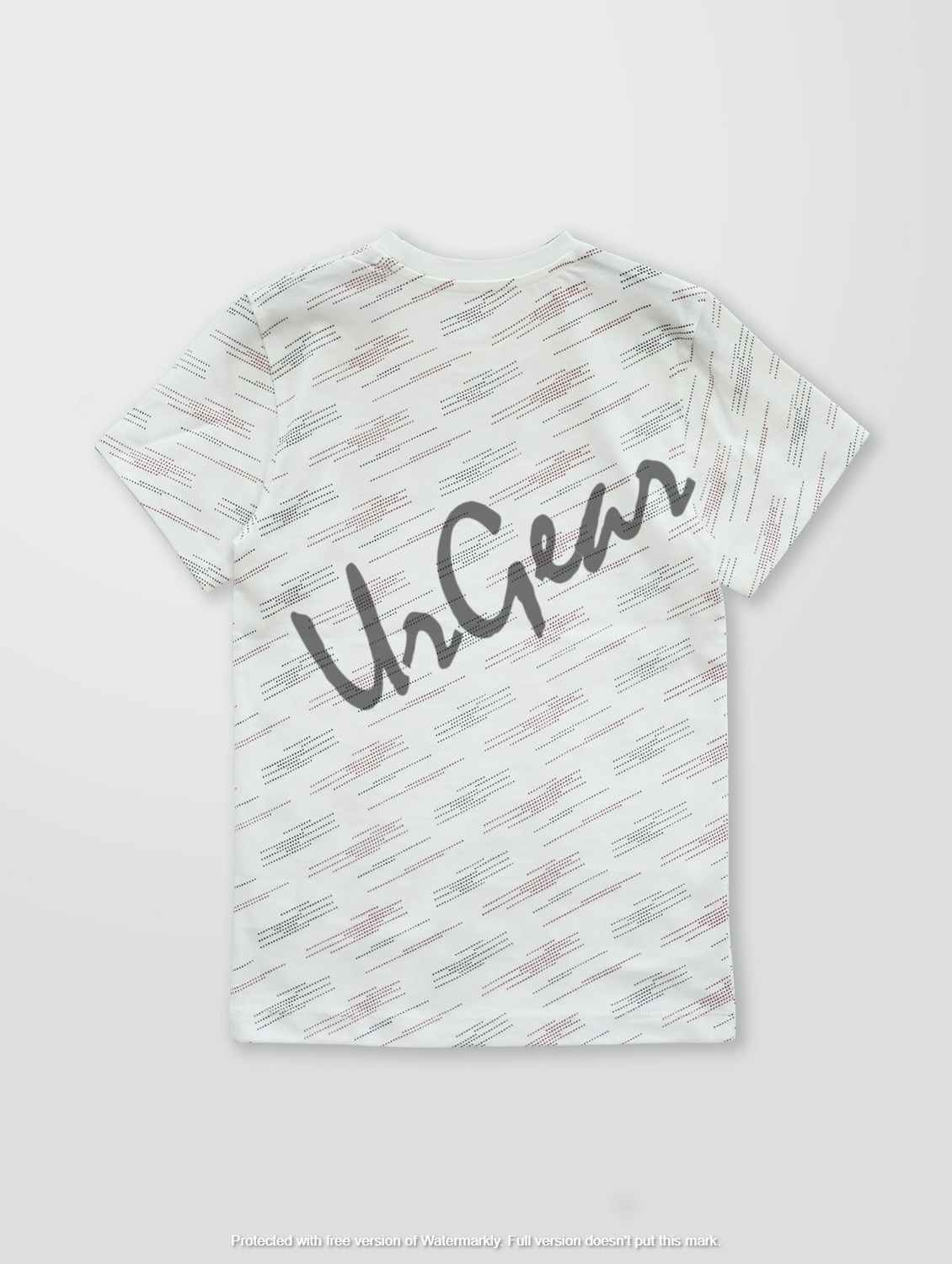 Kids Printed White Line T-shirt - 100% Combed Cotton Customized Size Breathable White Fabric | Short Sleeves Bio-washed Summer Style
