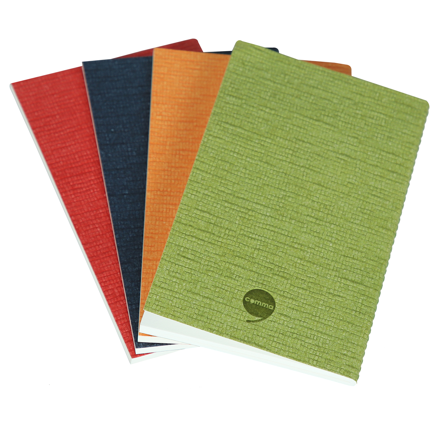 Comma Abaca - A6 Size - Soft Bound Pocket Notebook Center Stitched