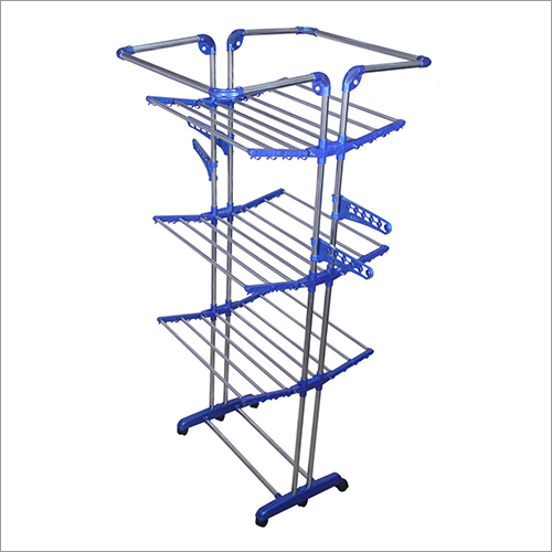 Jumbo Platinum Ss Pipe - Customized Size, Blue Eco-friendly Design | Stainless Steel & Mild Steel, 2 Layer King Size Cloth Drying Stand For Household Use