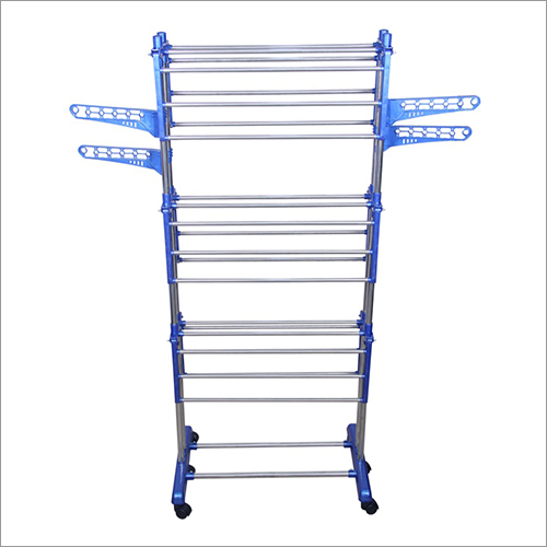 Jumbo Platinum Ss Pipe - Customized Size, Blue Eco-friendly Design | Stainless Steel & Mild Steel, 2 Layer King Size Cloth Drying Stand For Household Use
