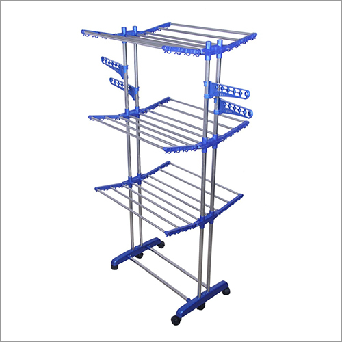 Jumbo Platinum Ss Pipe - Customized Size, Blue Eco-friendly Design | Stainless Steel & Mild Steel, 2 Layer King Size Cloth Drying Stand For Household Use