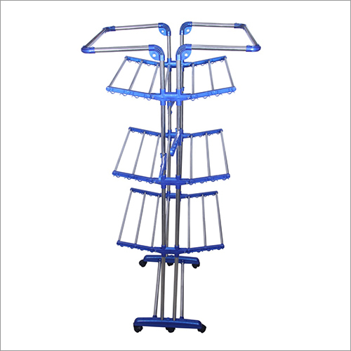 Jumbo Platinum Ss Pipe - Customized Size, Blue Eco-friendly Design | Stainless Steel & Mild Steel, 2 Layer King Size Cloth Drying Stand For Household Use