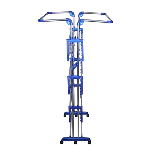 Jumbo Platinum Ss Pipe - Customized Size, Blue Eco-friendly Design | Stainless Steel & Mild Steel, 2 Layer King Size Cloth Drying Stand For Household Use