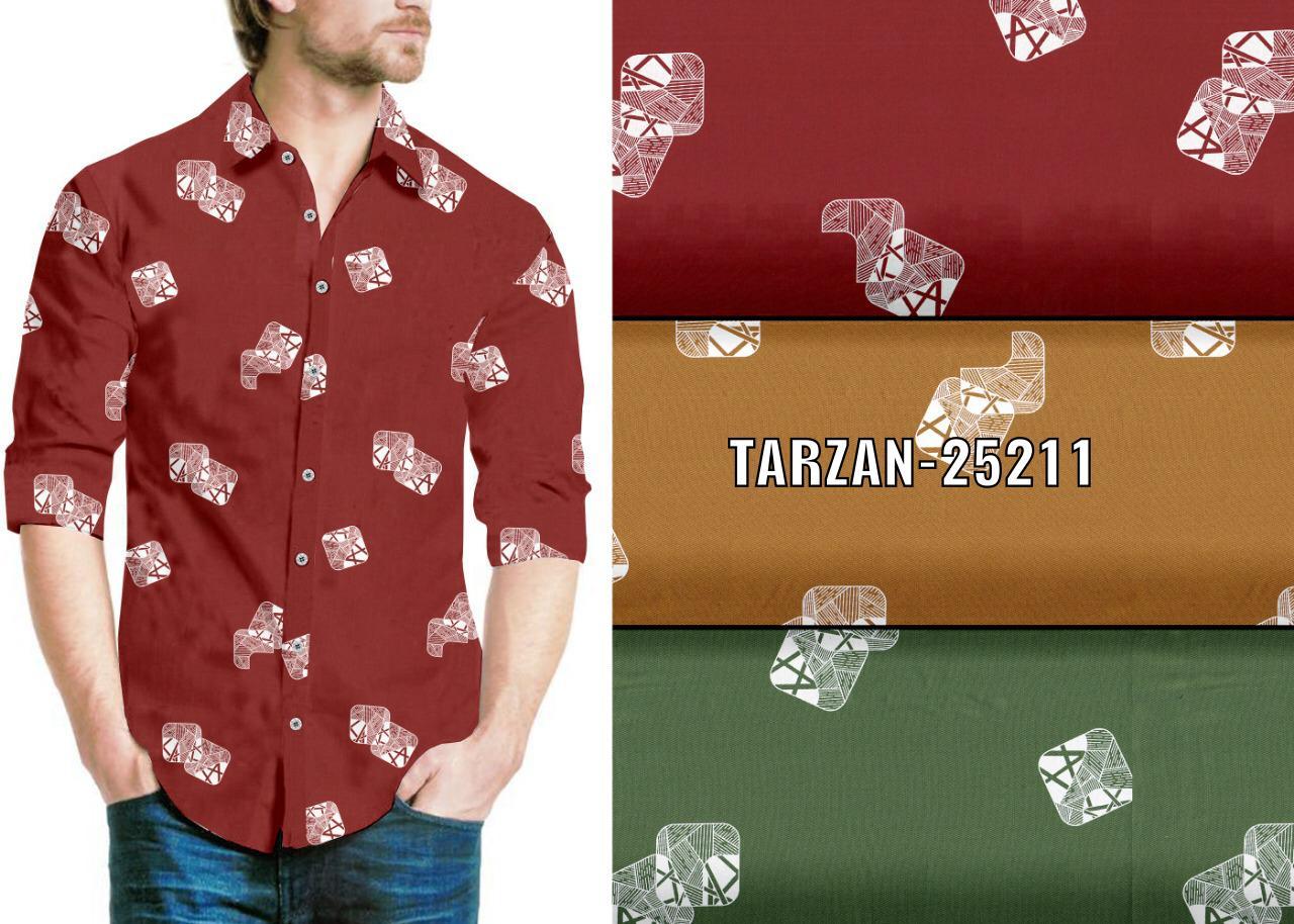 Premium Digital Print Pure Cotton Shirting Fabrics - Color: 3 Colour