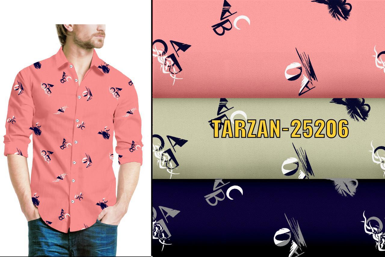 Premium Digital Print Pure Cotton Shirting Fabrics - Color: 3 Colour