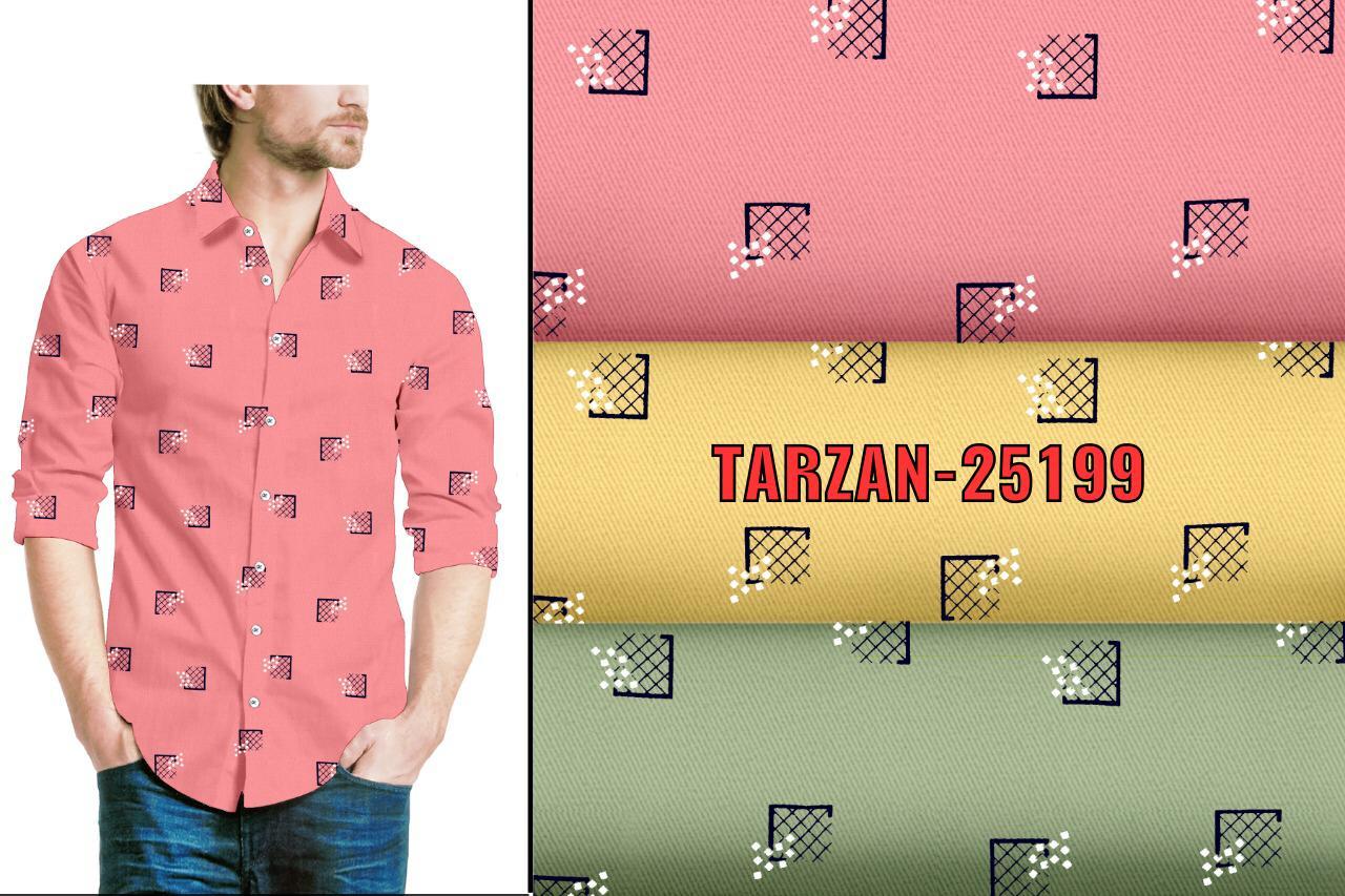 Premium Digital Print Pure Cotton Shirting Fabrics - Color: 3 Colour