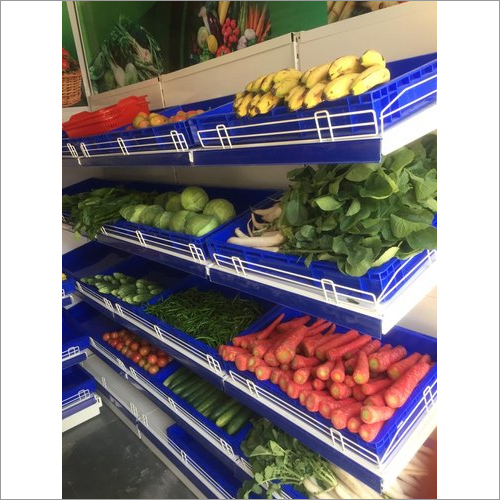 Supermarket Vegetable Rack Capacity: 100-150 Kg/Hr
