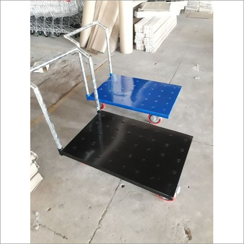 Stainless Steel Platform Trolley - Durable Design, Ergonomic Handle, Smooth Rolling Wheels, Heavy-Duty Capacity