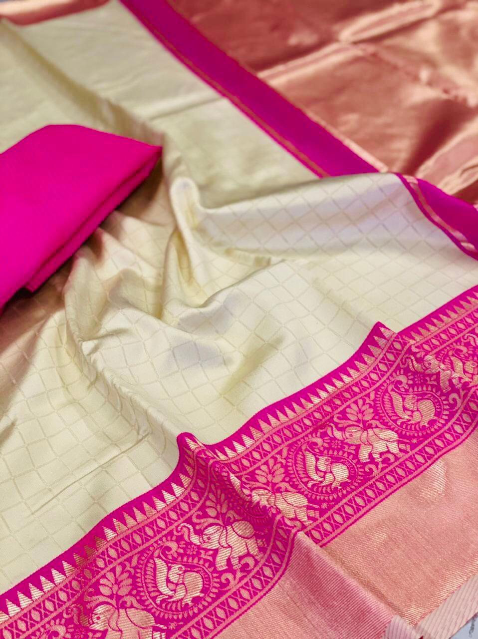 Festive Soft Lichi Silk Saree