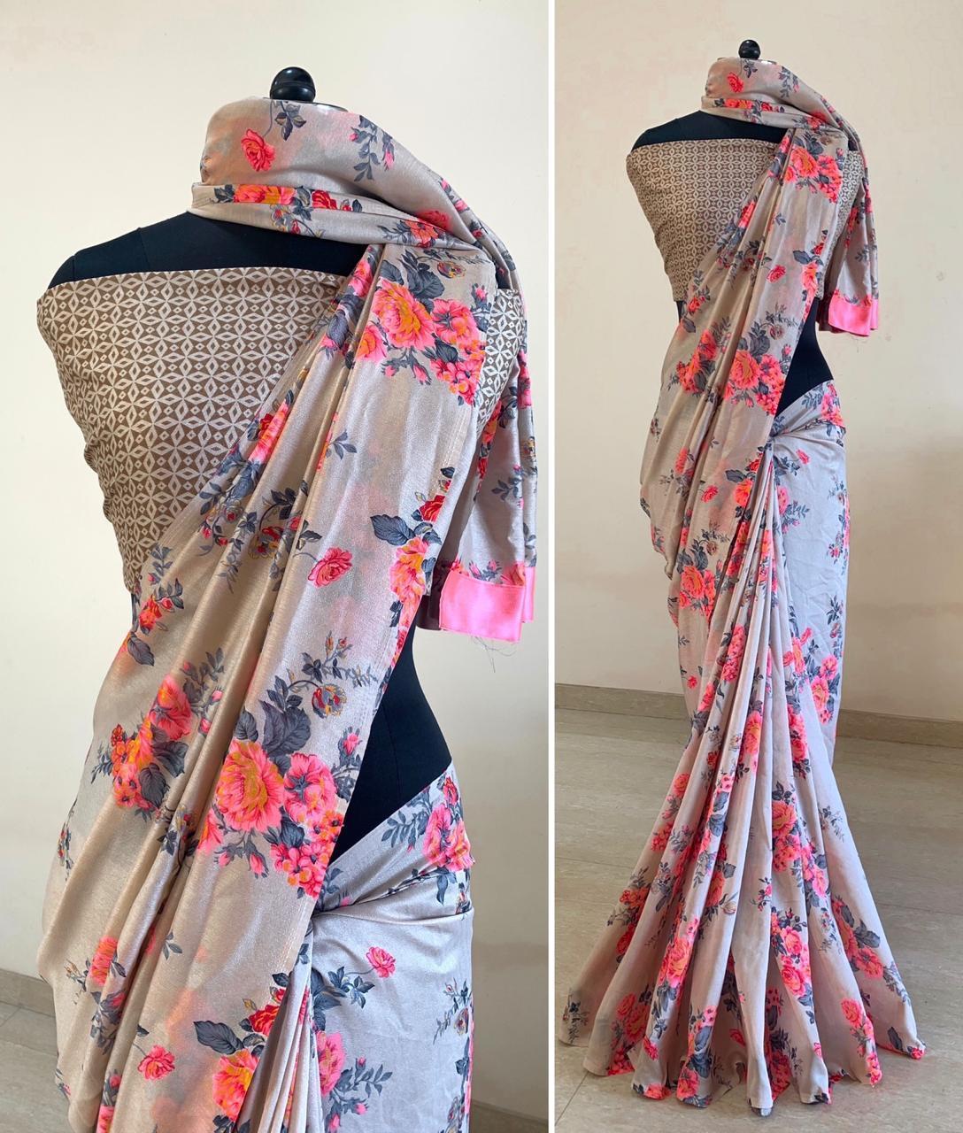 Party Wear Vichitra Saree