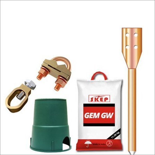 Earthing for House - Copper Rod 2 Meters, Plastic Enclosure with Bolt Connector | Residential Earthing System Installation, Surge Protection