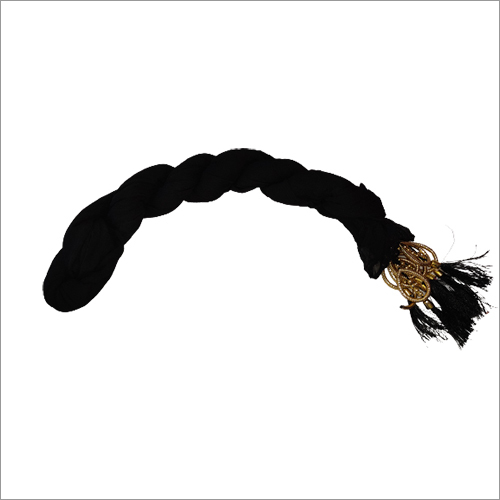 Fancy Cotton Tassels Black Dupatta - Pure Chiffon, 2.10MTR, Black, 4-4 Tassels on Both Sides | Washable, Lightweight, Soft Texture, All Season