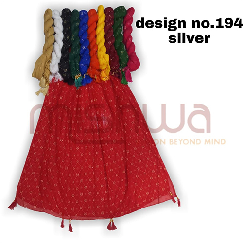 इंडियन फ़ॉइल वर्क कॉटन दुपट्टा