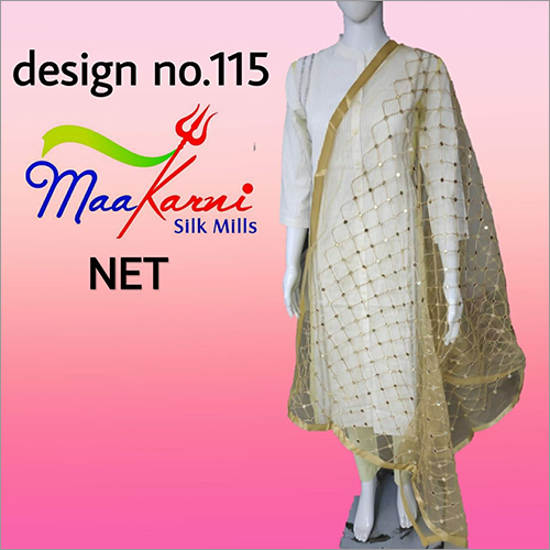 Sequence Embroidered Dupatta - Nylon Net, 2.20Mtr Size | All Season, Washable, Casual Dress Type with Alluring Sequence Embroidery and Lace Border