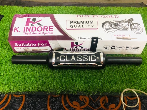 माइल्ड स्टील के इंदौर ब्लैक क्रोम प्लेट रॉयल एनफील्ड साइलेंसर