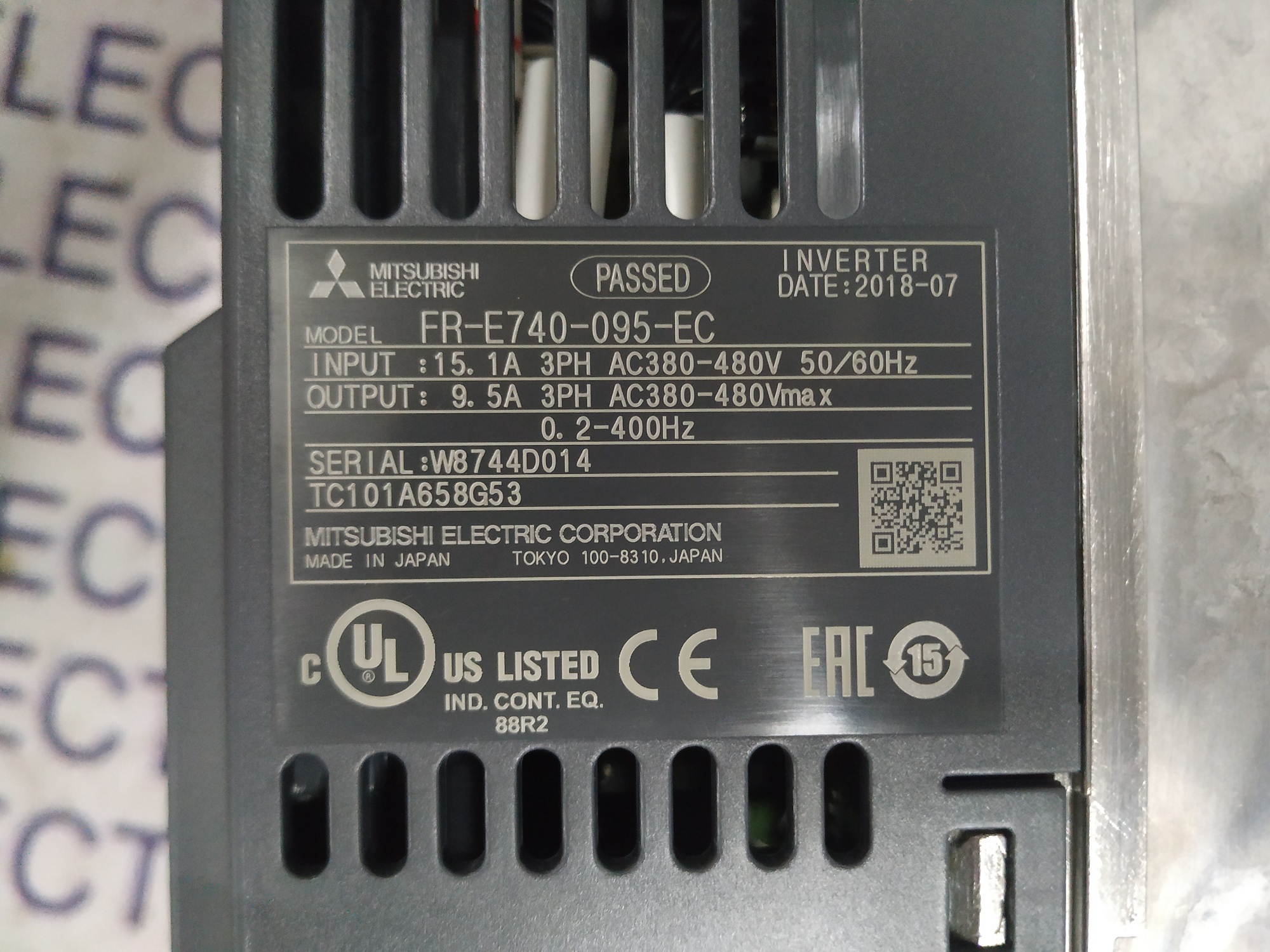Mitsubishi Inverter Drive Fr-e740-095-ec