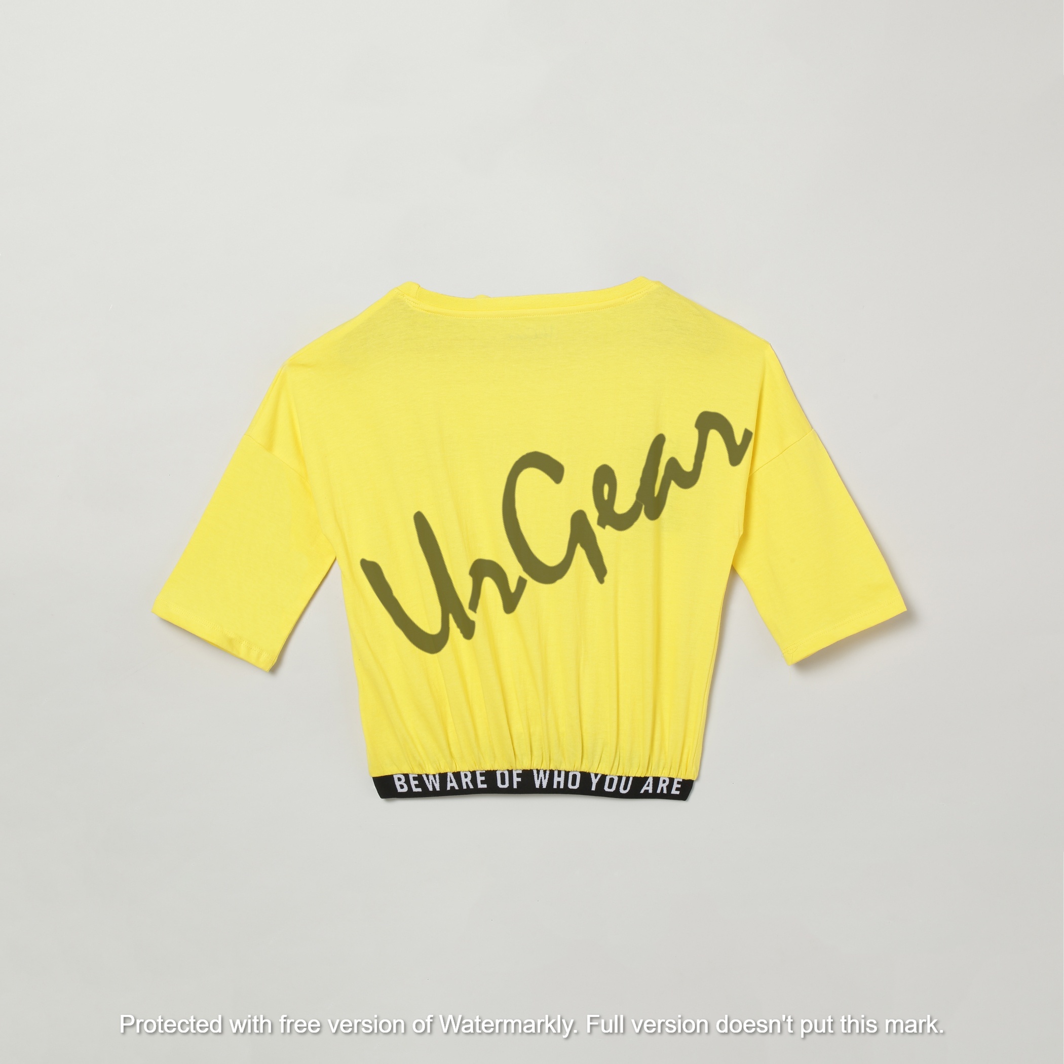 Urgear Yellow Kids Printed Pure Cotton T-shirt