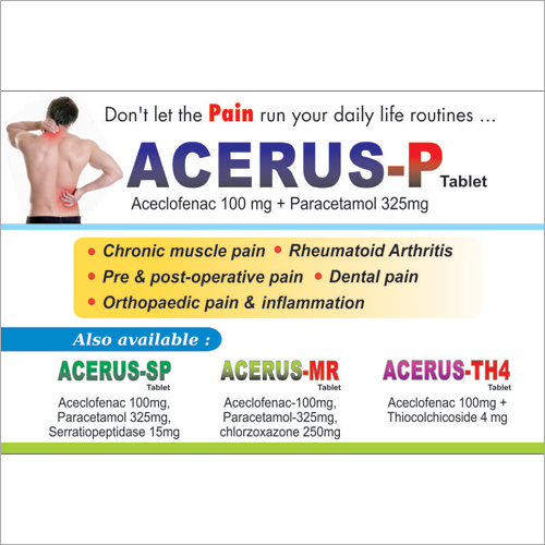 एसिक्लोफेनाक 100 मिलीग्राम पेरासिटामोल 325 मिलीग्राम टैबलेट आयु समूह: सभी उम्र के लिए उपयुक्त