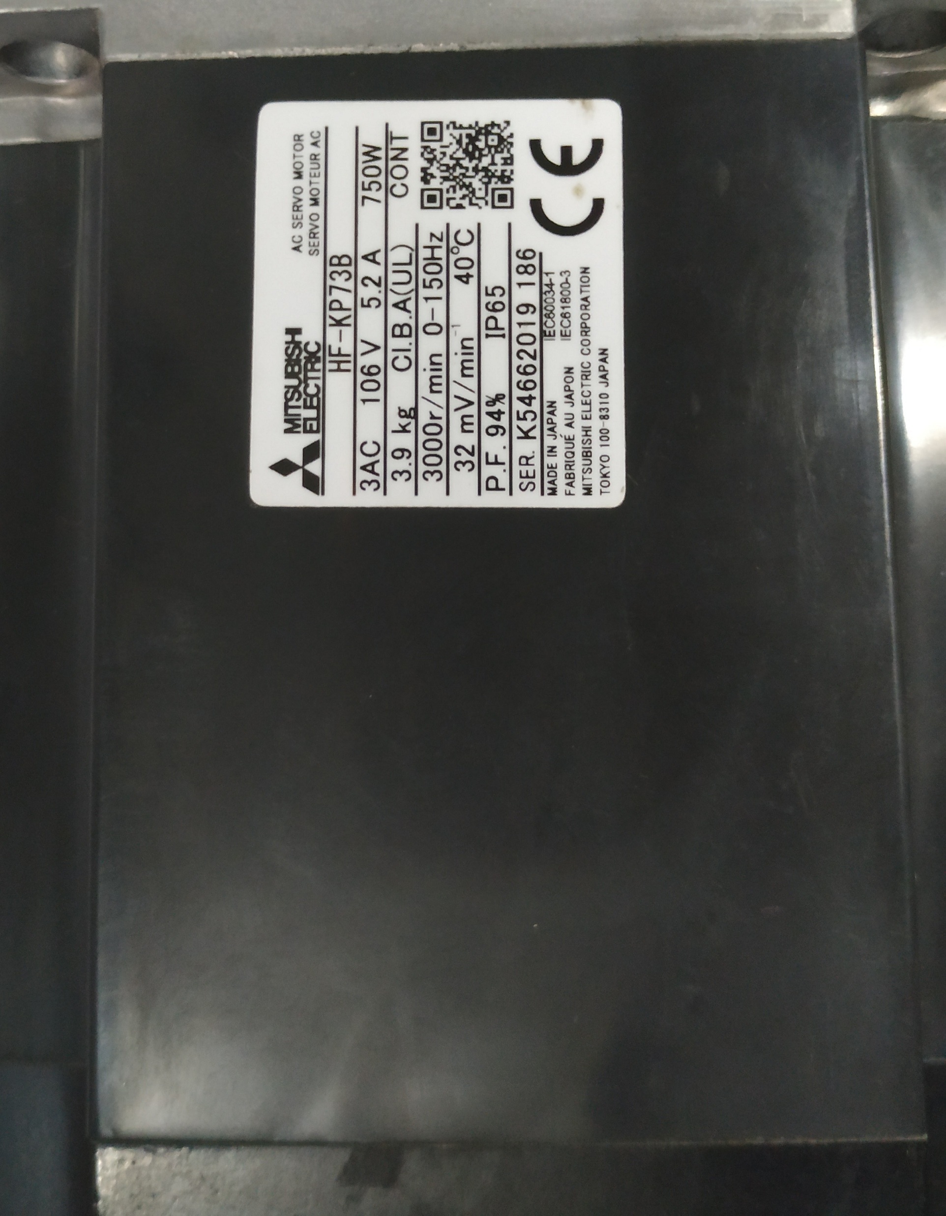Mitsubishi Ac Servo Motor Hf-kp73b