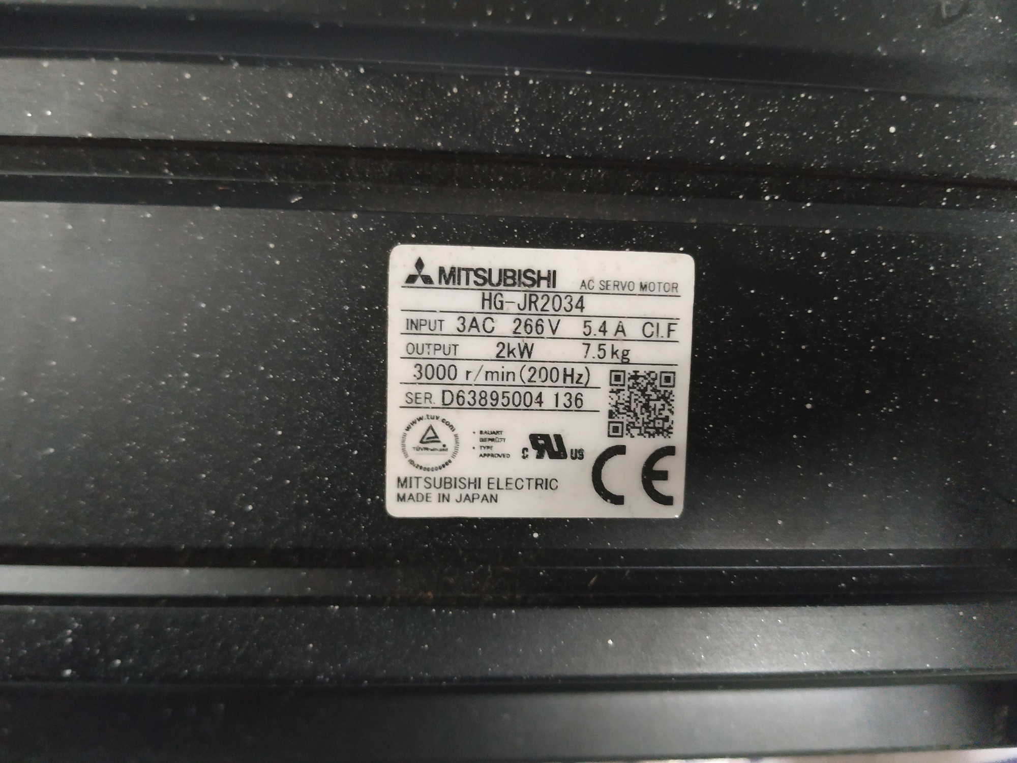 Mitsubishi Servo Motor Hg-jr2034