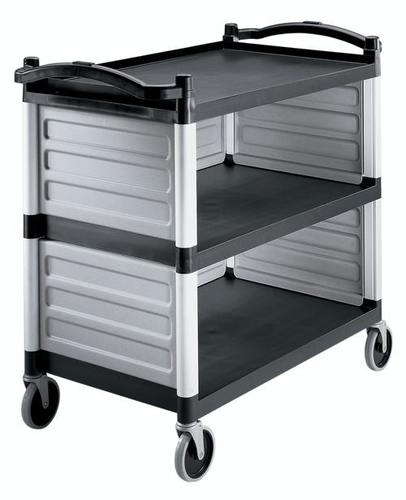 Cambro Cart ट्रॉली 5&quot; कैस्टर, 180 Kg तक, 40 X 21 X 37&quot; 2 लेवल साइड पैनल Bc340kdp के साथ