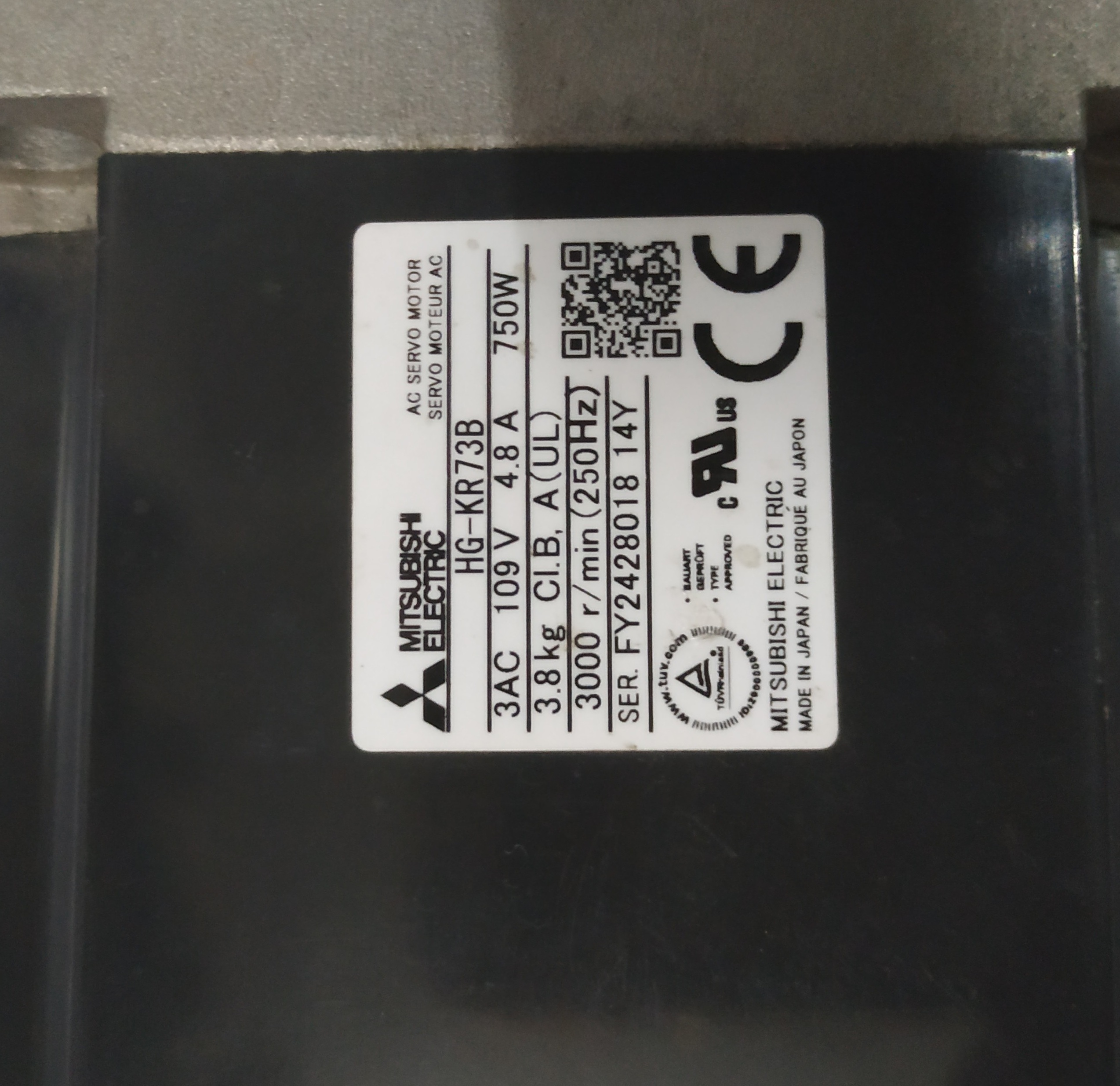 Mitsubishi Servo Motor Hg-kr73b