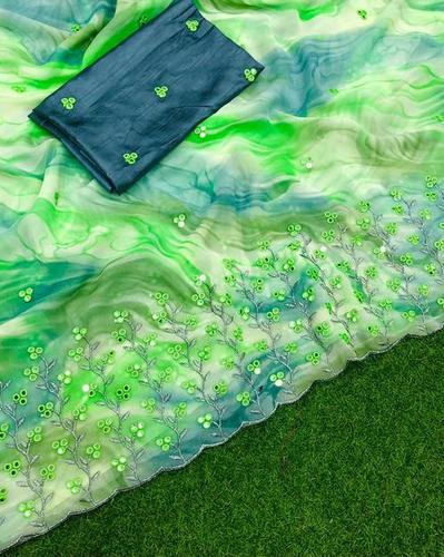 पार्टी वियर सॉफ्ट जॉर्जेट साड़ी