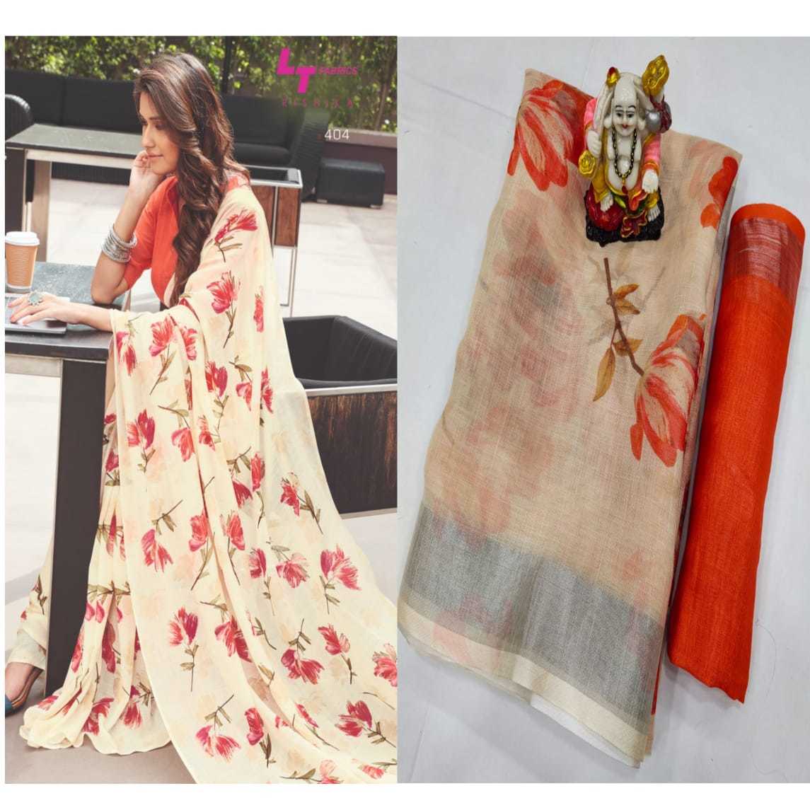 Party Wear Soft Linen Saree