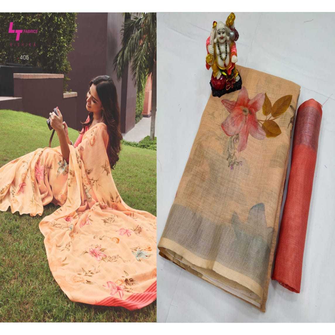 Party Wear Soft Linen Saree