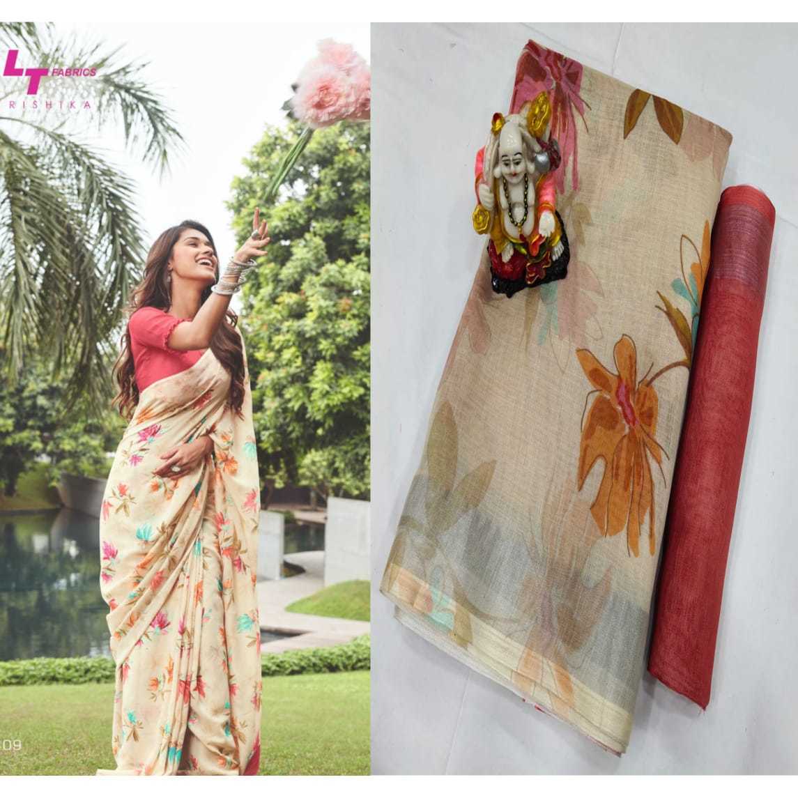 Party Wear Soft Linen Saree
