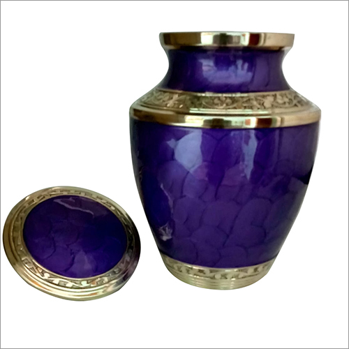 बहुरंगा सजावटी नीले मुद्रित पीतल के कलश