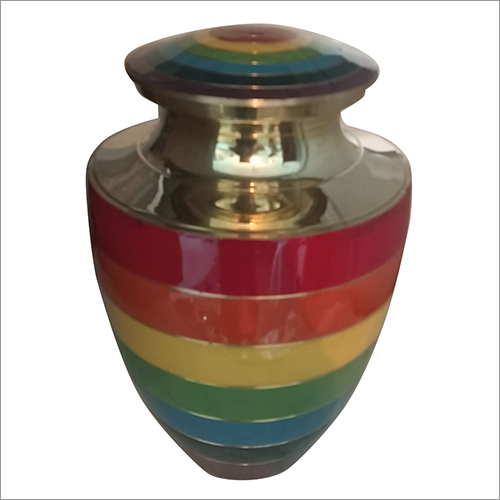 मल्टीकलर रेम्बो ब्रास कलश