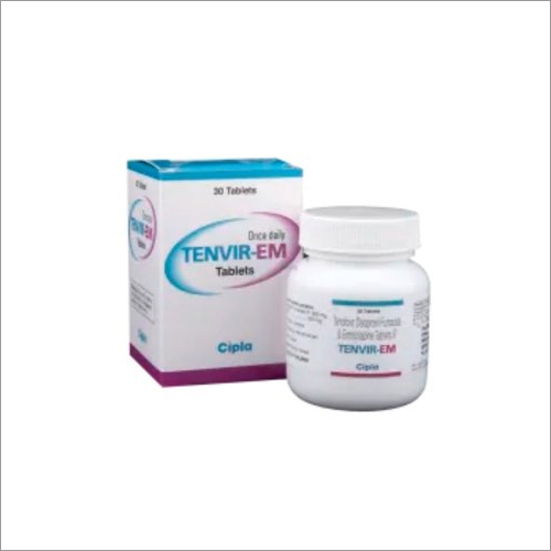Tenvir-EM Tablet - Emtricitabine + Tenofovir Desproxil Fumarate, 30 Tablets Per Bottle | Anti-Viral Treatment for HIV, Enhances Immune Function