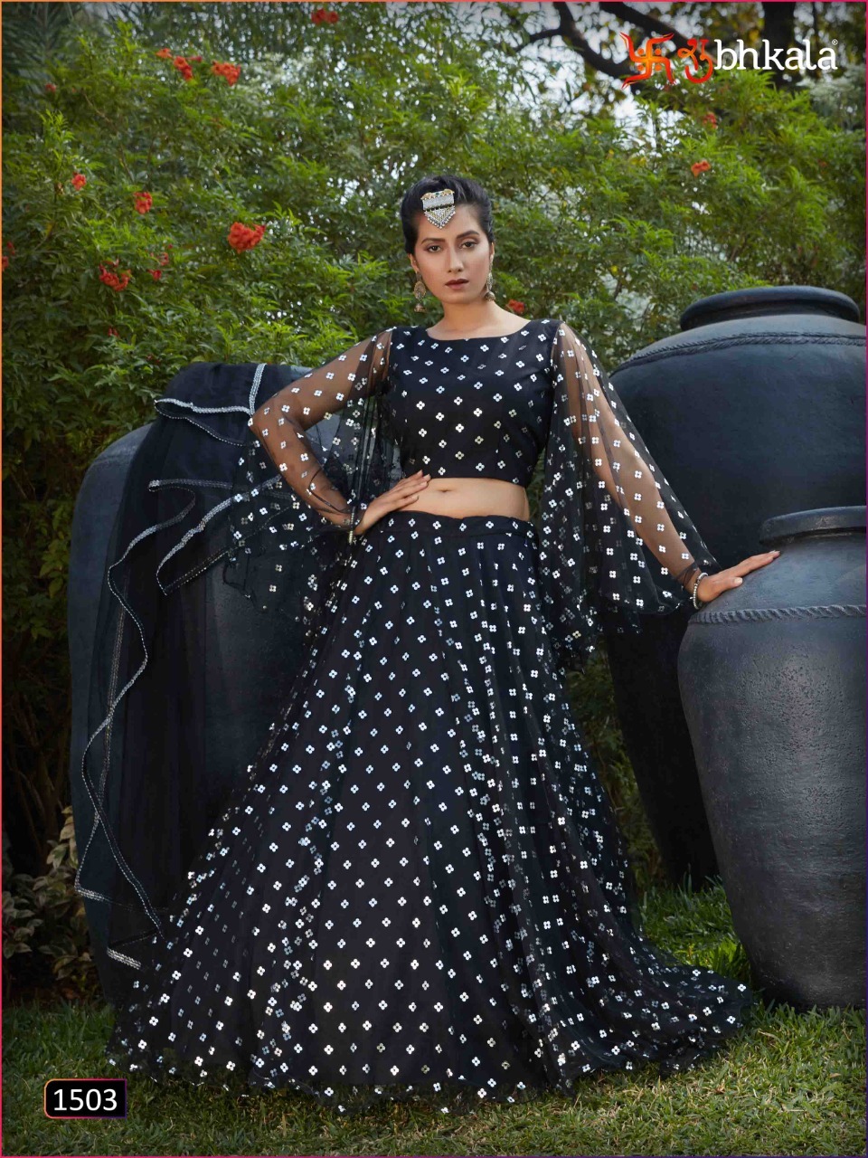 Multi Net Lehenga