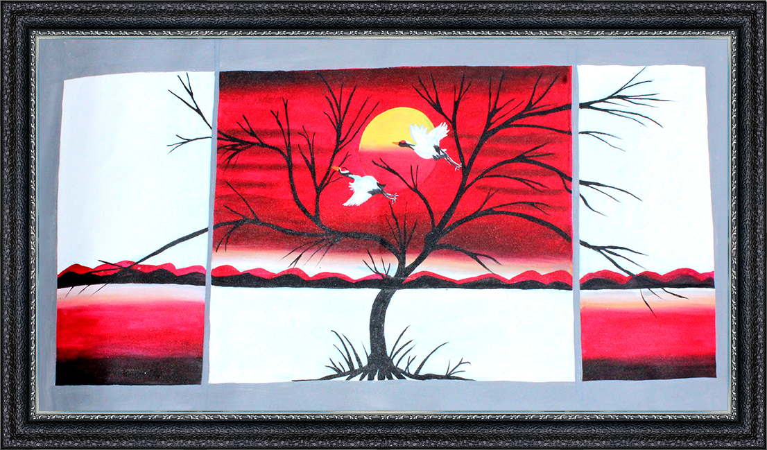 Natural Theme Canvas Painting - Canvas Paper, Rectangle Shape, Multicolor | Non-toxic Paints, Durable Quality, Perfect For Home Decoration And Gifts