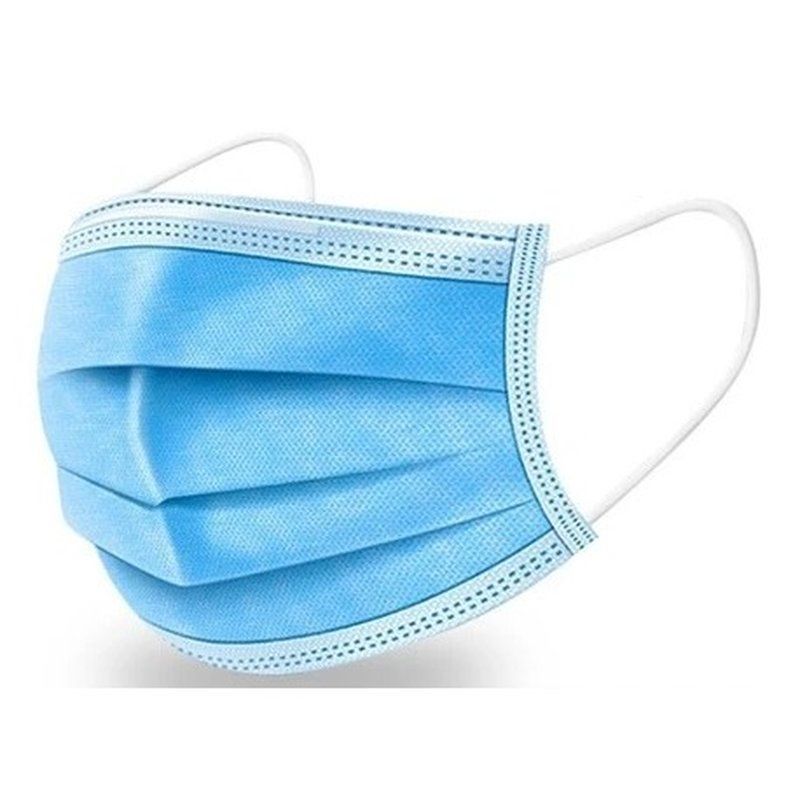 Disposable Face Mask - Non Woven, 17.5x10 Cm, Blue | Medical Grade, Waterproof, Sterilized, Recyclable