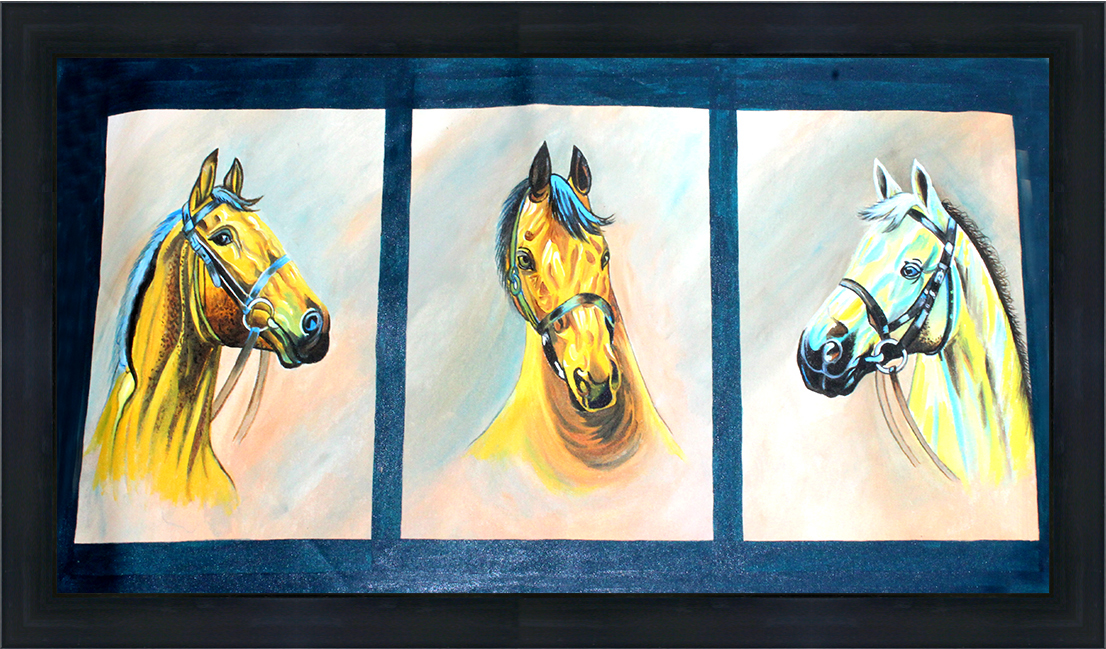 Multicolor Horsecanvas Painting