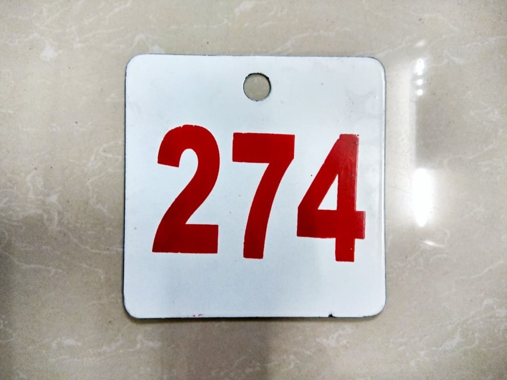 White & Read Electrical Pole Number Plates
