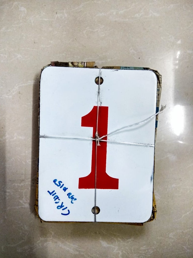 White & Read Electrical Pole Number Plates