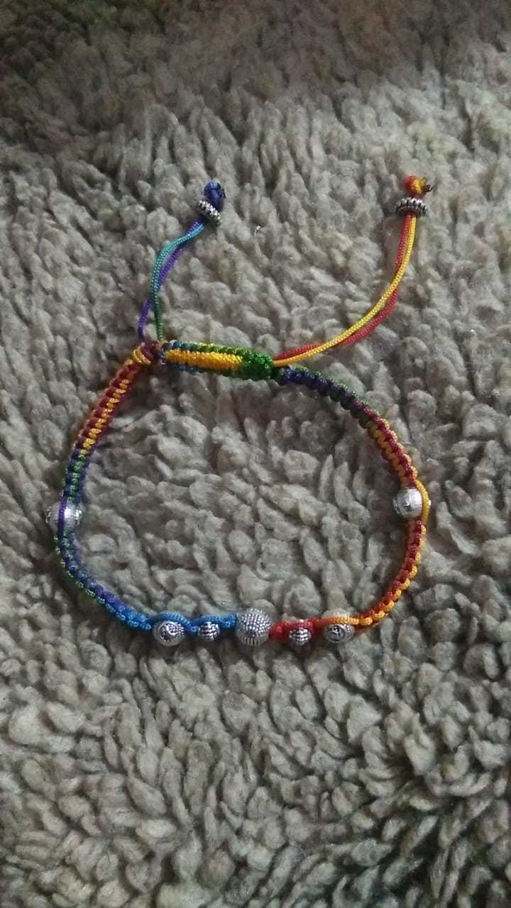 Multi Colour Thread Anklets Gender: Women
