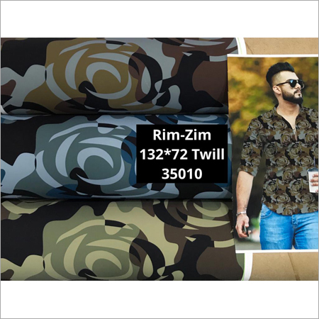 लाइट इन वेट मिलिट्री प्रिंट टवील शर्टिंग फैब्रिक्स