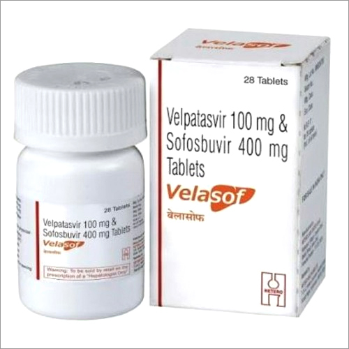 Velpatasvir 100 MG And Sofosbuvir 400 MG Tablets - 28 Tablets per Pack, Prescription Dosage, Stored in Cool & Dry Place