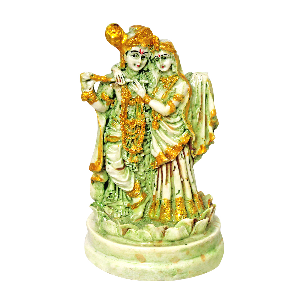 Painting Polyresin Radha Krishna Statue